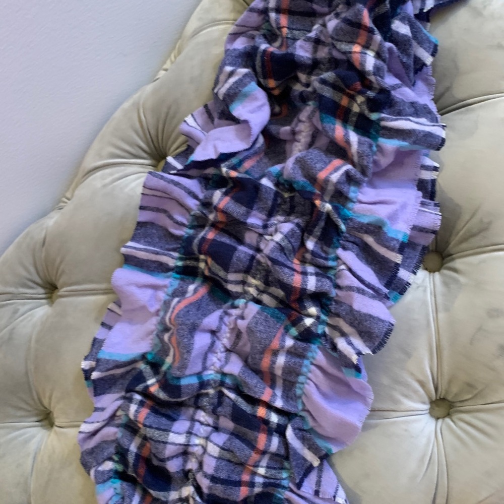 Two Plaid Ruffle Scarves - Picture 3 of 4